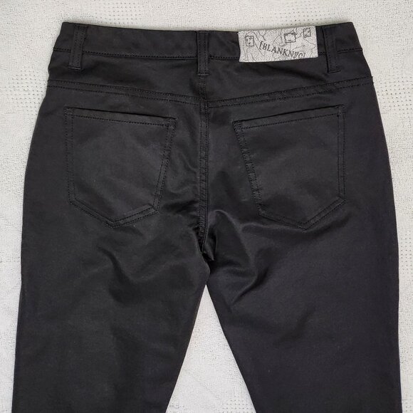 Heavy Satin Like Black Pants in a *Jeans Style* Cut - Picture 5 of 8